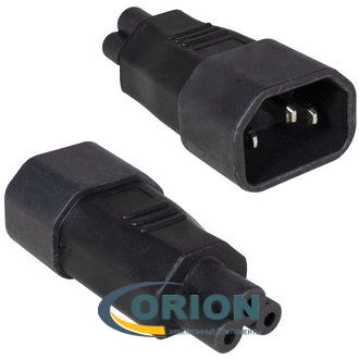 Переходник "3pin" AC-024 IEC-320 C5-C14 250в прямой RUICHI