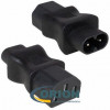 Переходник "3pin" AC-026 IEC-320 C8-C13 250в прямой RUICHI