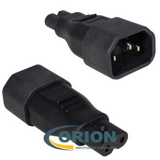 Переходник "3pin" AC-017 IEC-320 C7-C14 250в прямой RUICHI