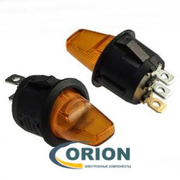 Переключатель, выключатель KCD1-101N-5H-Y/3P ON-OFF 250V 6A 3 pin (желтый)