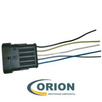 DJ7051-1.5-11 влагозащищенный с проводами 18AWG 100мм 5 pin вилка