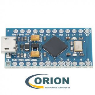 Плата отладочная Pro Micro ATmega32U4MU (microUSB)