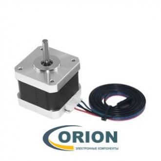 Шаговый NEMA17 1.8 4.2кг*см 1.5A 42мм (17HS4401) с кабелем 150мм 4pin