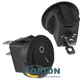 Переключатель, выключатель KCD1-101-8-C3-B/2P ON-OFF 250V 6A 2 pin (черный)