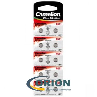 Батарейка AG11 (G11, LR58, LR721, 362, SR721) 1.5V Camelion 7.9х2.1мм