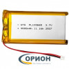Аккумулятор LP103665 3.7V 3000mAh схема защиты гибкие выводы 2 pin