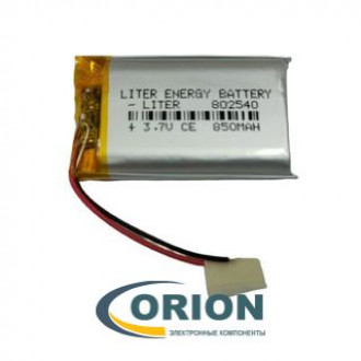 Аккумулятор LP802540 3.7V 850mAh схема защиты гибкие выводы