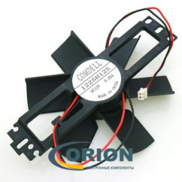 Вентилятор 110х110x23mm DC 12V 0.2A 1225H12S c гибким отводом 130мм 2 pin