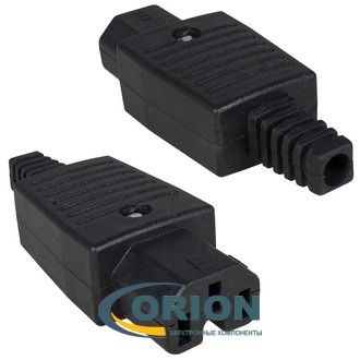 Гнездо сетевое C15 на кабель WD-09 250В 10A AC-001