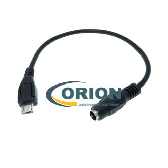 Переходник 5.5х2.1мм гнездо - USB micro-B(5P) штекер с кабелем 0.20м YR-USBDC-18