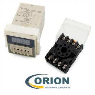 Реле времени DH48S-1Z 0.1 секунды - 99.99 часов  12VAC/VDC 5A SPDT(1C)
