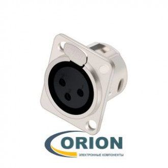 Гнездо XLR 3P металл на корпус C1023