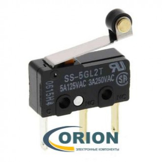 Микропереключатель SS5GL2T ON-(ON) 250V 3A рычажного типа с роликом OMRON