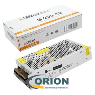 AC/DC преобразователь   12V/16.5A 200W IP20 S-200-12 SWG