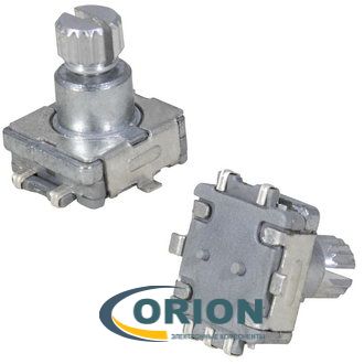 Энкодер ER1102 10mm 3+2 pin SMD с выключателем