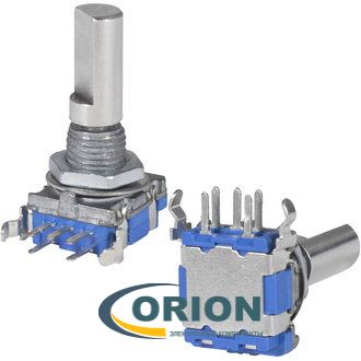 Энкодер EC11B 30/15 20mm 3+2 pin с выключателем лыска
