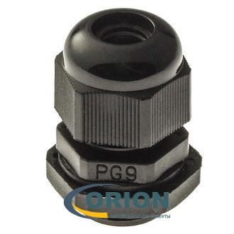 Кабельный ввод PG-9 (d=4-8мм) черный IP54 RUICHI