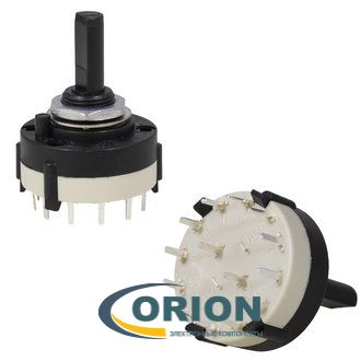 Переключатель галетный 2P6T на плату RS2602 6 20mm