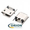 USB micro Розетка вертикальная на плату 5pin SMD с фланцем