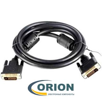 Шнур DVI-D штекер - DVI-D штекер  3.0м (Dual Link) 2 Ferrites TV-COM DCG150V