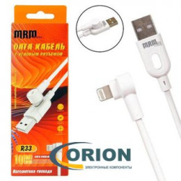 Шнур Lightning для iPhone угловой 1.0м 2.4А MRM MR33