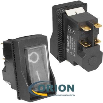 Кнопочный переключатель ALBFS-22-B OFF-(ON) 250V 16A IP55 черная