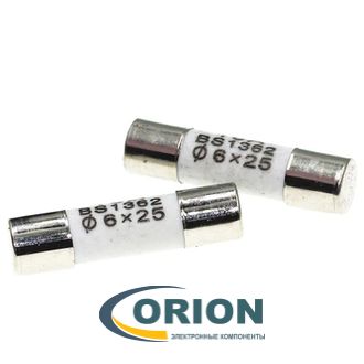Предохранитель 13A 250V - 6х25мм BS1362 [керамика]
