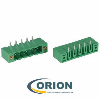 Клеммник разрывной 5 контактов 2EDGRM-5.08-05P-14-00A(H) 5.08mm на плату, угловой с фланцем