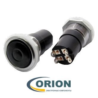 Кнопочный переключатель К3-1 ф20 черный (аналог) ON-(OFF)/OFF-(ON) 250V