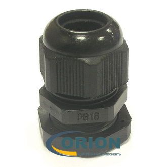 Кабельный ввод PG-16 (d=10-14мм) черный IP68 RUICHI