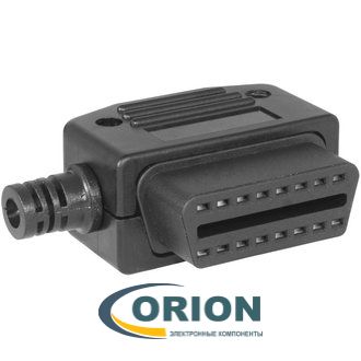 OBD-II Гнездо угловое 16 контактов OBD-16-F11