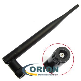 Антенна Wi-Fi 5db D=13mm 195mm разъем SMA P