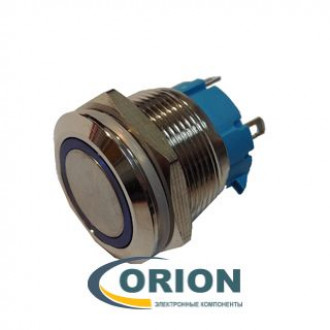 Кнопка QN22-D1 220V зеленая подсветка OFF-(ON) 220V 3A IP65 (плоская/клеммы)