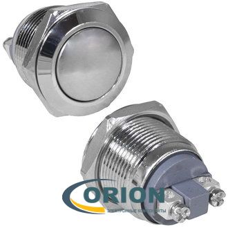 Кнопка GQ19B-10/N = PBS-28B D-19mm OFF-(ON) 250V 3A IP65 (купол/винт)