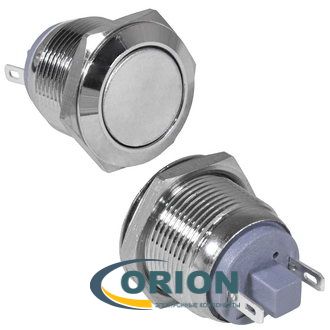 Кнопка GQ19F-10/J/N = QN19-D1 OFF-(ON) 250V 3A IP65 (плоская/клеммы)