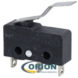 Микропереключатель KW3-03 ON-(ON) 250V 5(2)A рычажного типа (угловая планка)