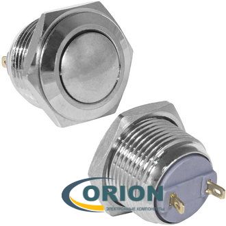 Кнопка GQ16B-10/J/N OFF-(ON) 250V 3A IP65 (купол/клеммы)