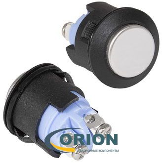 Кнопка GQ16H-10/PC OFF-(ON) 250V 3A IP65 (выступающая плоская/винт)