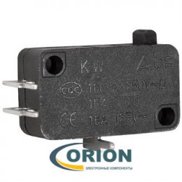 Микропереключатель KW7-07-04 ON-(ON) 250V 16(5)A кнопочный