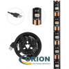 Светодиодная лента герметичная 2835 желтая с USB-коннектором, 60LED/м, 8мм IP65 5V катушка 1 метр