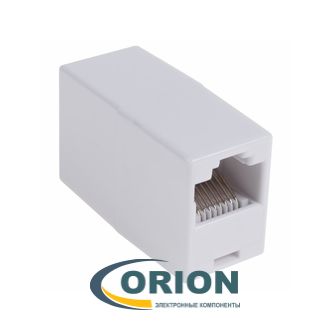 Переходник Адаптер проходной RJ-45 (8P8C), UTP, CAT 5e, белый PROconnect