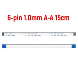 Шлейф AWM20624 шаг 1.0мм  6pin длина 150мм Тип A (прямой)