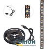 Светодиодная лента 2835 белая теплая с USB-коннектором, 60LED/м, 8мм IP23 5V катушка 3 метра