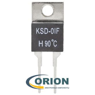 Термостат  90°C (KSD-01F/JUC-31F) в корпусе TO-220 250V 2.5A NO (нормально разомкнутый контакт)