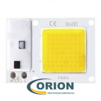 Светодиод модуль COB F4054 220VAC 10W белый теплый 3200K (1200Lm)