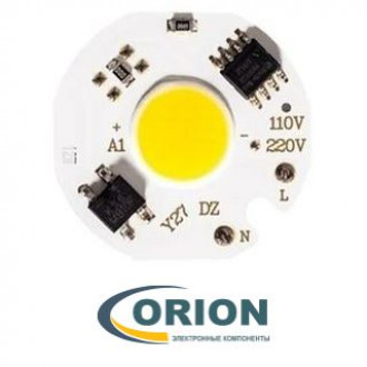 Светодиод модуль COB Y27 220VAC  3W белый холодный 6500K (300Lm)
