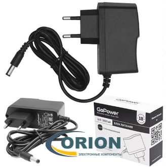 Блок питания  5V/2А (5.5х2.5) 5V/2000 GoPower (узкий)