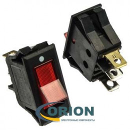 Переключатель, выключатель KCD3-101N-B11-R/3P ON-OFF 250V 15A 3 pin (красный)