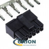 MMF-2x6F + Terminal Розетка 12 контакта на кабель, шаг 3.0мм