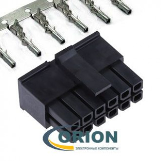 MMF-2x6F + Terminal Розетка 12 контакта на кабель, шаг 3.0мм